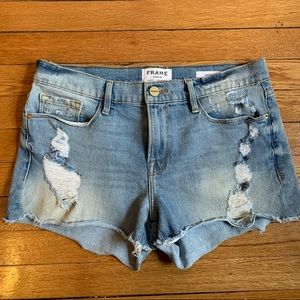 FRAME Le Cutoff Denim Shorts